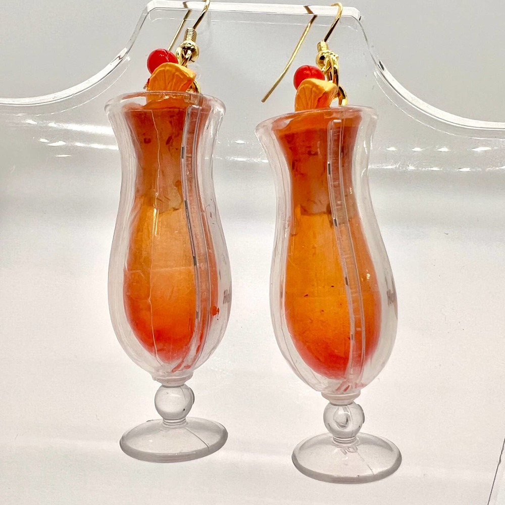 Hard Rock Drink Earrings - Restaurant Earrings - Foodie Mini Brands Earrings - Picture 3 of 11